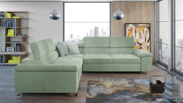 Ecksofa Cotere 2E2, Farbe: Magic Velvet 2227 + Magic Velvet 2227 + Evo 29