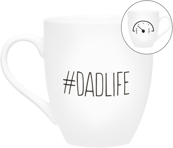 Pearhead #Dadlife Keramiktasse Graphic Coffee Mug Father's Day New Dads or Father's Day Fatherhood Mug Kitchen Accessory, Novelty Dad Accessory, 473 ml