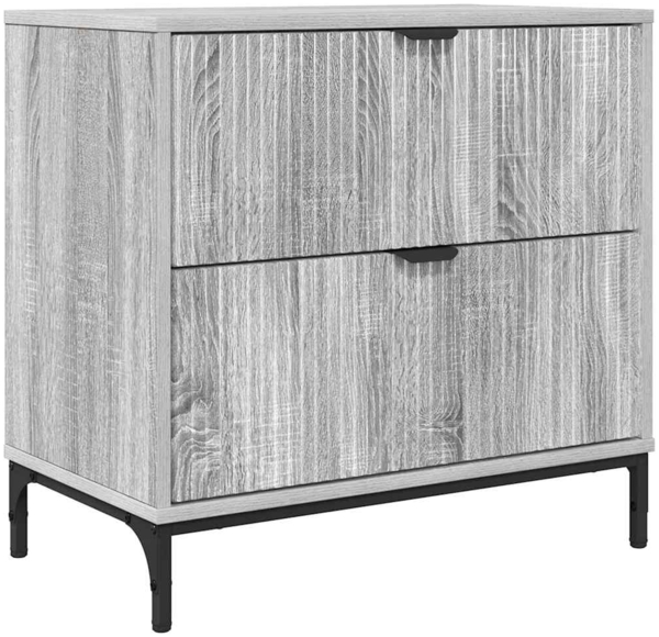 vidaXL Nachttisch Grau Sonoma 63,5 x 36 x 61 cm Holzwerkstoff 883470