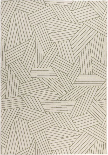 In- und Outdoorteppich Öland - Kristall, Farbe: Beige Grün, Größe: 80x150 cm