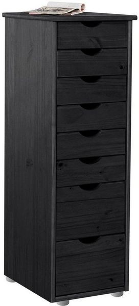 INOSIGN Kommode Gava, massives Kiefernholz, mit vielen Stauraummöglichkeiten, Breite 34 cm