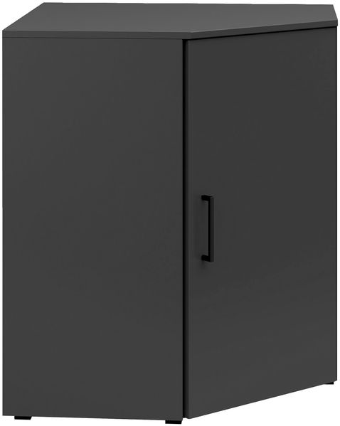Carryhome 'MULTISTAURAUM' Eckkommode, Holznachbildung Graphit, 101 x 83 x 79 cm, Türanschlag wechselbar