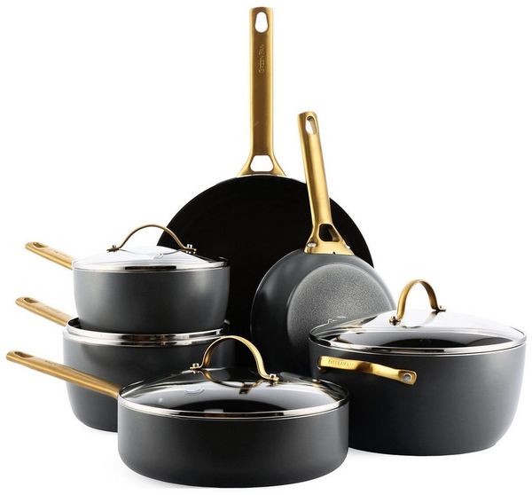 GreenPan Padova Reserve 6 Tlg Topf&Pfannenset Schwarz