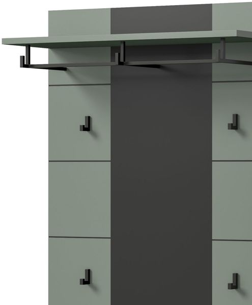 Garderobe Set 3-tlg. Cooper in salbei und grau 175 cm Bild 4