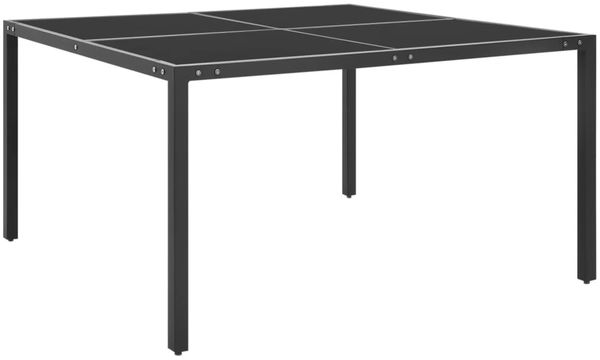 vidaXL Gartentisch Anthrazit 130x130x72 cm Stahl und Glas 313093