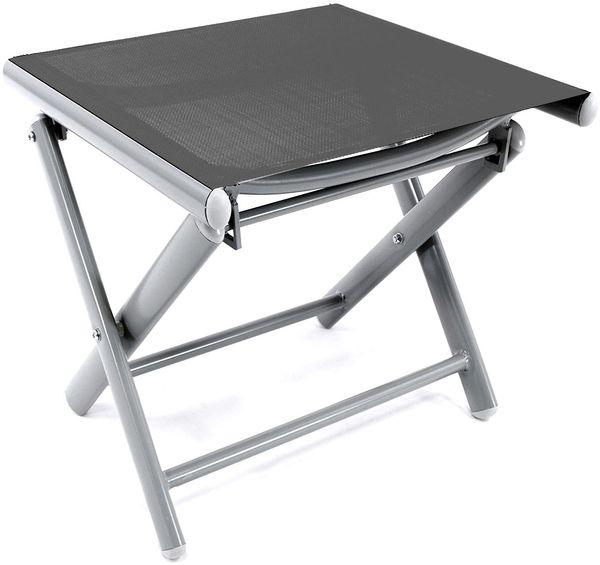 2er Garten Klapphocker Fußhocker Aluminium Textilen Anthrazit Bild 2