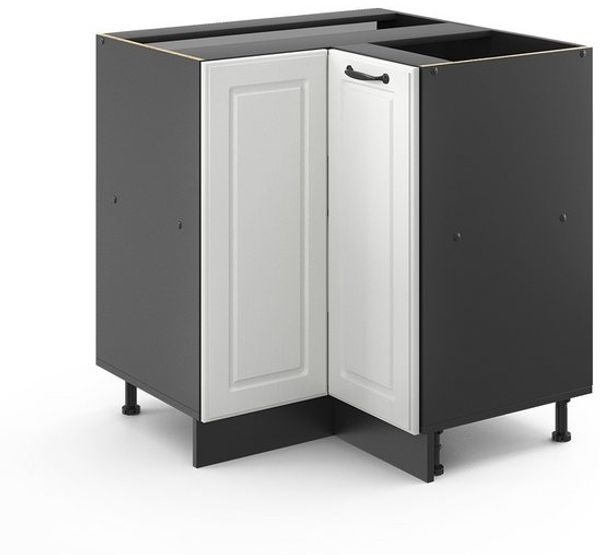 Eckunterschrank R-Line Weiß Landhaus 75.6 cm ohne Arbeitsplatte Vicco Bild 4