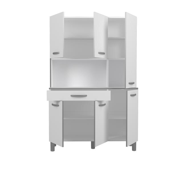 Season 22 Parisot Küchenbuffet 120x185x40 viel Stauraum Buffet Weiß