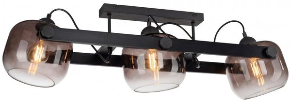 JUST LIGHT 15755-18 CUP 2.0 Deckenleuchte 3-flammig schwarz Rauchglas