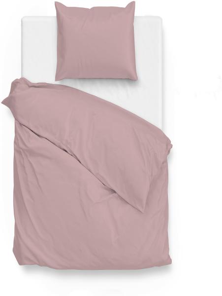 Zo! Home Mako-Satin Bettwäsche 155x220 cm Satinado uni Shady Pink rosa