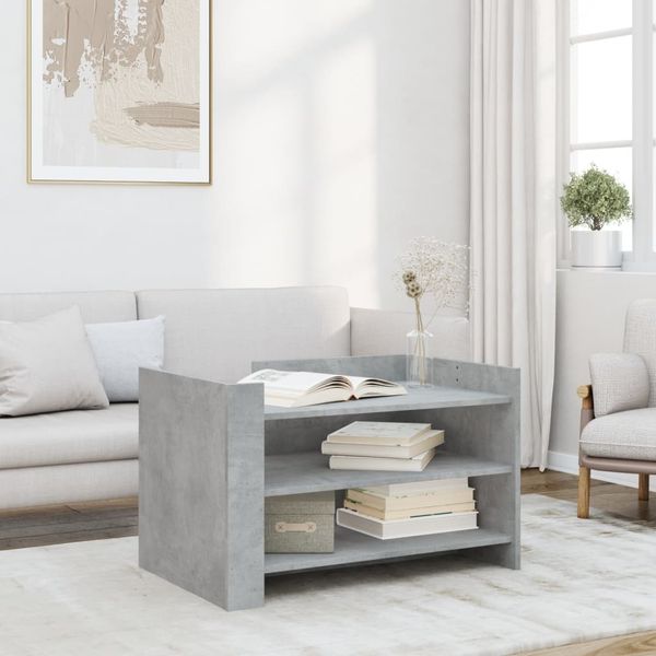 vidaXL Couchtisch Betongrau 80x50x50 cm Holzwerkstoff 848342