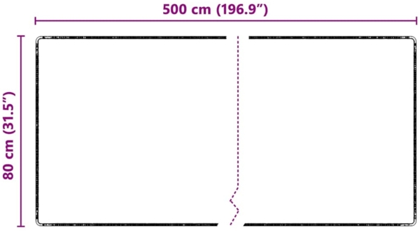 vidaXL Teppichläufer Grau 80 x 500 cm 100% Polypropylen Tuft 42011393 Bild 6