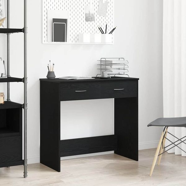 vidaXL Schreibtisch Schwarz Eichen-Optik 80 x 40 x 75 cm Holzwerkstoff 862480