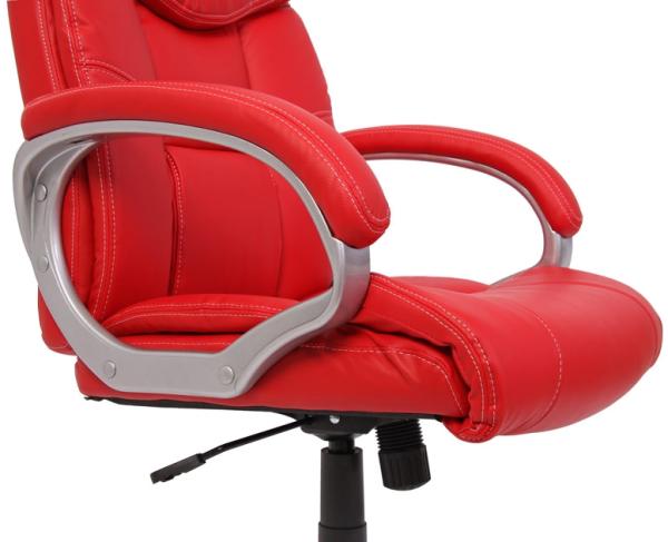 Mendler 'HWC-A71' Chefsessel, Stoff / Textil Wildleder-Optik rot, max. 120 kg, FSC® Bild 3