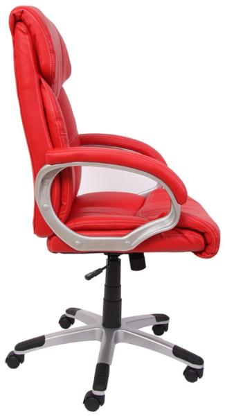 Mendler 'HWC-A71' Chefsessel, Stoff / Textil Wildleder-Optik rot, max. 120 kg, FSC® Bild 2