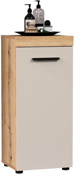 trendteam smart living - Ivrea - Standschrank - Kashmir (Beige)/Eiche - Standtype mit 1 Tür (türanschlag Links/rechts) und 1 Einlegeboden - (BxHxT) 36 x 81 x 31 cm - viel Stauraum