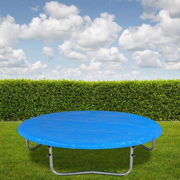 Monzana Trampolin Abdeckung reißfest UV-beständig Wetterschutzplane Trampolinschutz Abdeckplane Regenabdeckung 183cm - blau