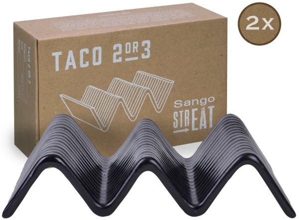 CreaTable 33964 Streat Food Streat Taco Ständer, schwarz (1 Set)