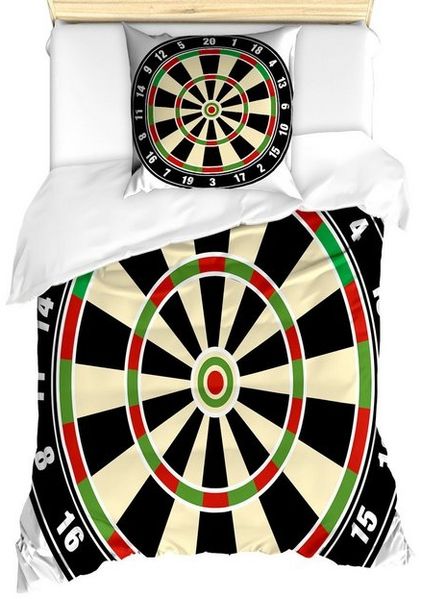 Abakuhaus Bettwäsche Milbensicher Allergiker geeignet mit Kissenbezug, Microfaser, Sport Dart Board Lifestyle Bild 3