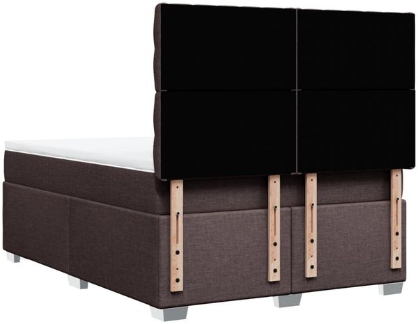 vidaXL Boxspringbett mit Matratze Dunkelbraun 160x200 cm Stoff 3290549 Bild 10