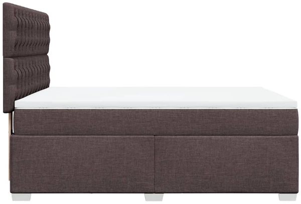 vidaXL Boxspringbett mit Matratze Dunkelbraun 160x200 cm Stoff 3290549 Bild 9