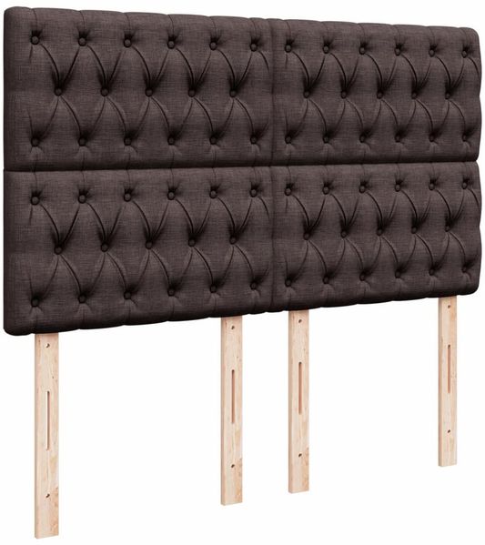 vidaXL Boxspringbett mit Matratze Dunkelbraun 160x200 cm Stoff 3290549 Bild 8