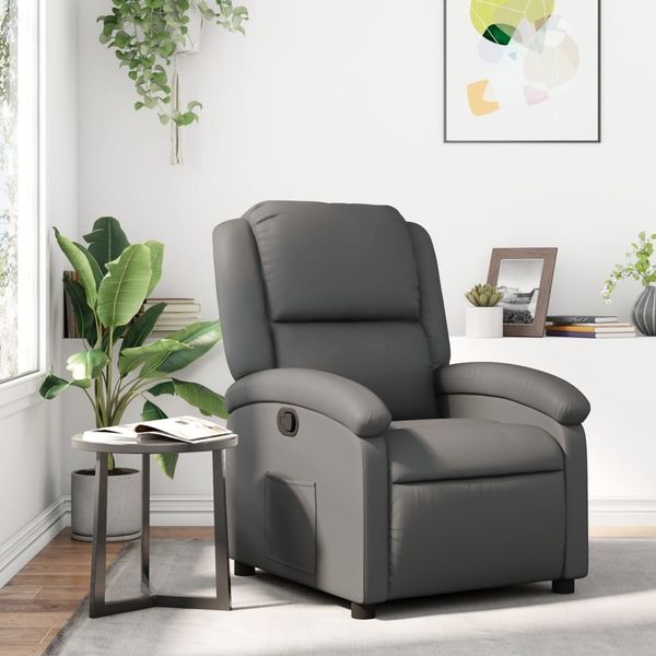 vidaXL Relaxsessel Grau Kunstleder 3205898