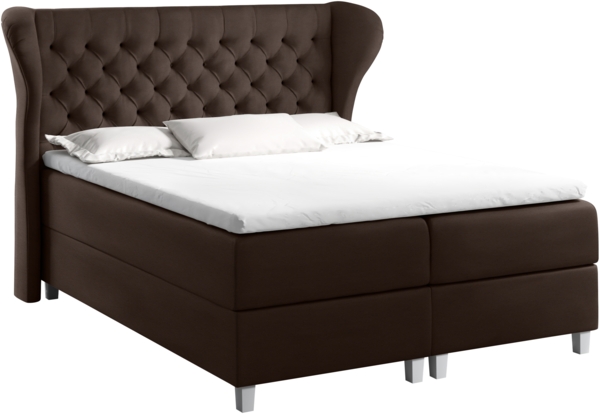 99rooms Turin Boxspringbett Kunstleder 120x200 cm Braun Bild 4