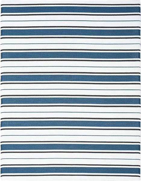 TaCa Home Teppich Outdoor & Indoor Teppich, rechteckig, Höhe: 3 mm, Terrasse Balkon Garten Wohnzimmer Küche, Blau - 120 x 170 cm