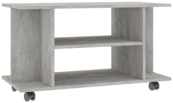 vidaXL TV-Schrank mit Rollen Betongrau 80x40x45 cm Holzwerkstoff 800193