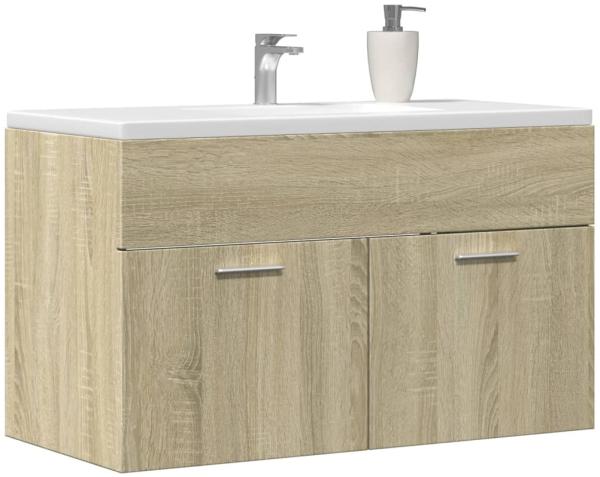 Waschbeckenunterschrank Sonoma-Eiche 90x38,5x46 Holzwerkstoff