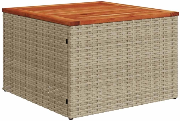 vidaXL 9-tlg. Garten-Sofagarnitur mit Kissen Beige Poly Rattan 3325860 Bild 6