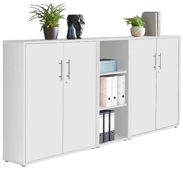 BMG Möbel Aktenschrank Office Edition 8 (Schrankwand Set, 3tlg) abschließbar, matt oder Hochglanz lackiert