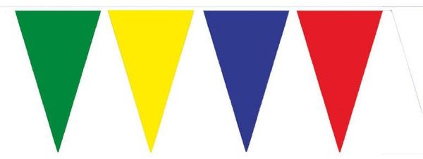 Wimpelkette bunt Plastik 400 x 26 cm