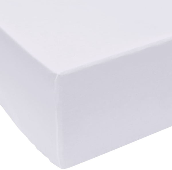 vidaXL Bettlaken Weiß 200 x 160 cm Baumwolle 132097