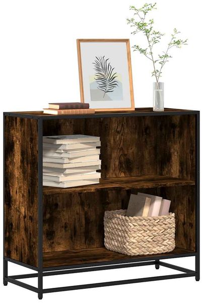 vidaXL Bücherregal Räuchereiche 80,5x35x76 cm Holzwerkstoff 849106