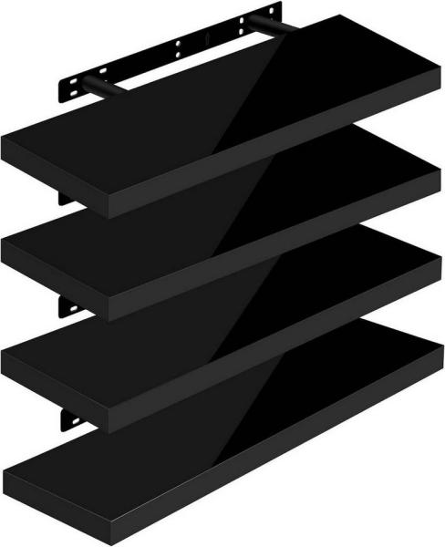 Woltu Wandregal, 4-tlg, Wandboard freischwebend Schweberegal Holz Board