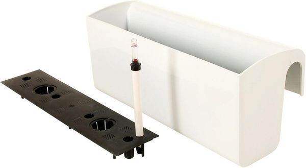 VIVANNO Balkonkasten Kunststoff BALKONA CLASSICO Kasten - Hochglanzweiß Hochglanz (1 St), 50 x 20 x 22 cm