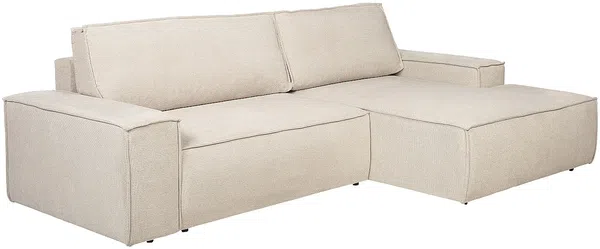Vente-unique - AMELIA Sofa Stoff Beige - B 167 cm x H 85 cm x L 267 cm Bild 4