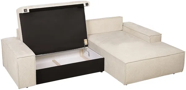 Vente-unique - AMELIA Sofa Stoff Beige - B 167 cm x H 85 cm x L 267 cm Bild 6