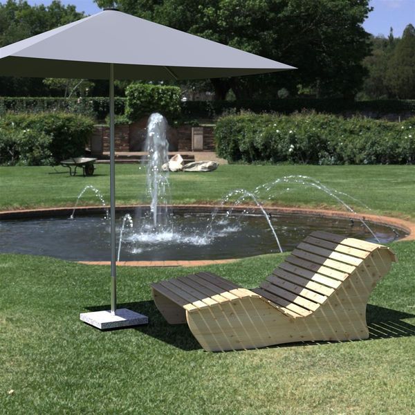 Relaxliege "Sigi" Gartenliege Massivholz Lärche gerade 140cm