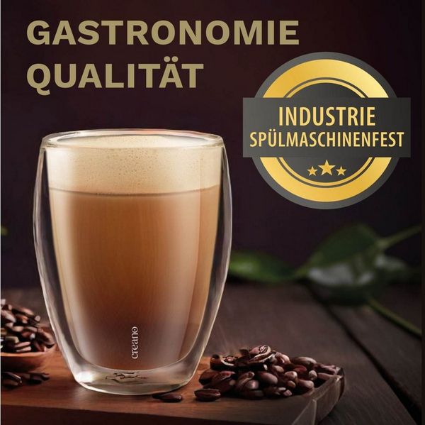 Creano Teeglas Premium Gläser 4er Set, 250ml, Borosilikatglas
