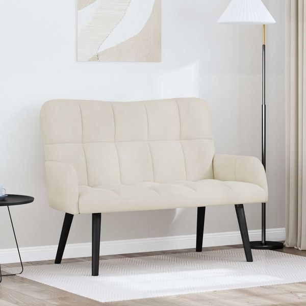 vidaXL 2-Sitzer Sofa Creme 115 x 61 x 87 cm Samt (V) 42028947