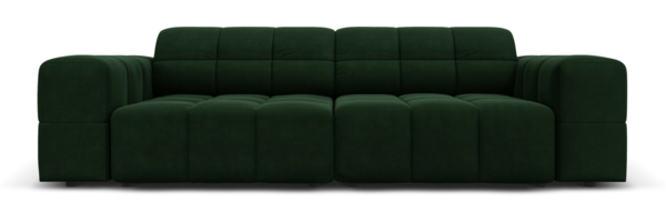 Micadoni Sofa Jennifer 3-Sitzer Samt Flaschengrün