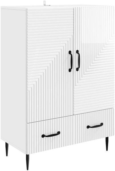 vidaXL Sideboard Hochglanz Weiß 66 x 34,5 x 95 cm Holzwerkstoff 894899