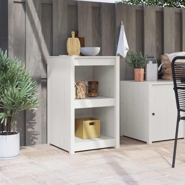 vidaXL Küchenschrank MEPPEL Weiß 55 x 55 x 92 cm Massives Kiefernholz 868166