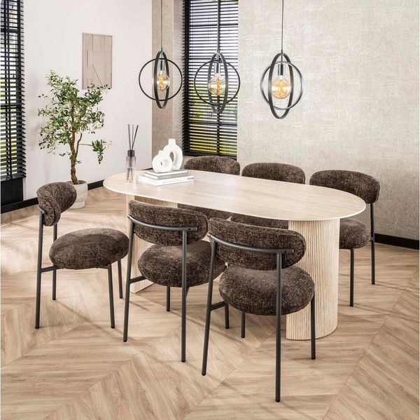 Sitheim-Europe Esstisch Esstisch Romano Arch flach oval 180cm / Keramik travertin