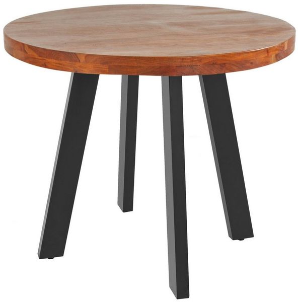 SAM® Esstisch Samira, aufgedoppelte Tischplatte (50mm), Akazienholz massiv, 4-Fuß-Gestell