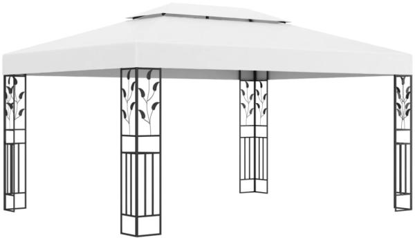 vidaXL Pavillon mit Doppeldach 3x4 m Weiß 48030