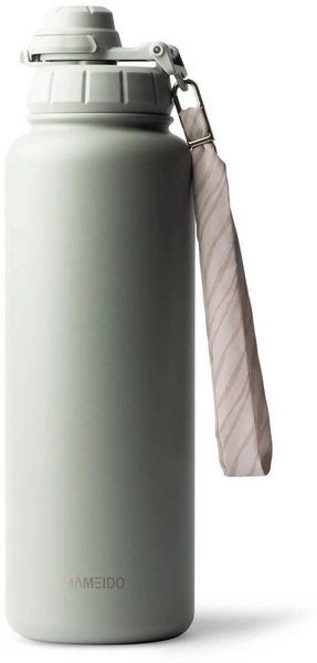 MAMEIDO Thermoflasche, mit 2-in-1 Deckel, Strohhalm und Handschlaufe in 500 ml, 700 ml & 1,2l